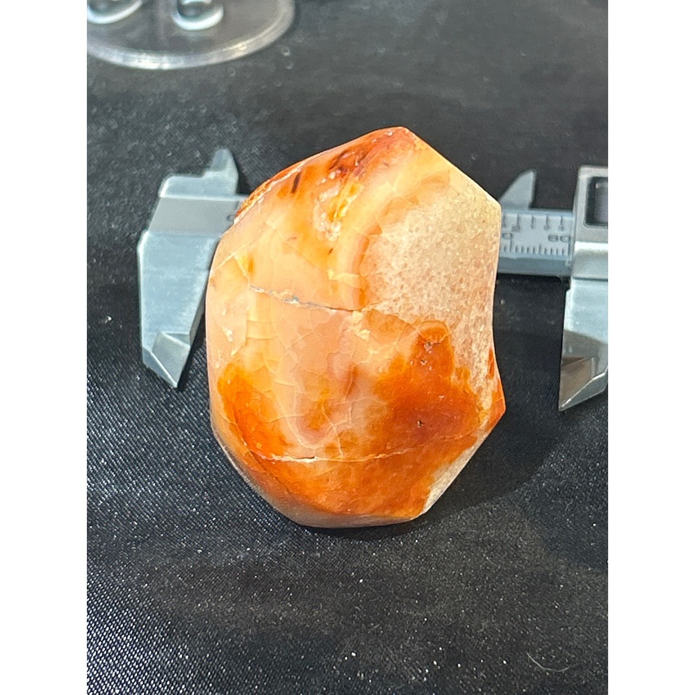 Polished Carnelian Agate Flame Crystal Freeform Stone Specimen #41